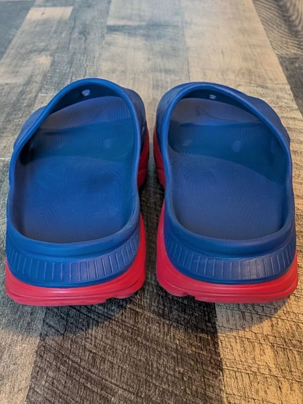 Hoka Ora Recovery Slide 3 Sandals Bellwether Blue & Red Alert